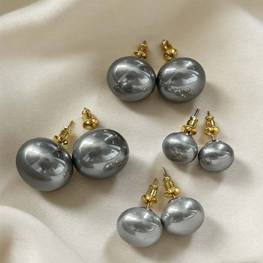 Women's Steamed Bread Aurora Gray Pearl For Light Luxury Temperament High-grade Rings