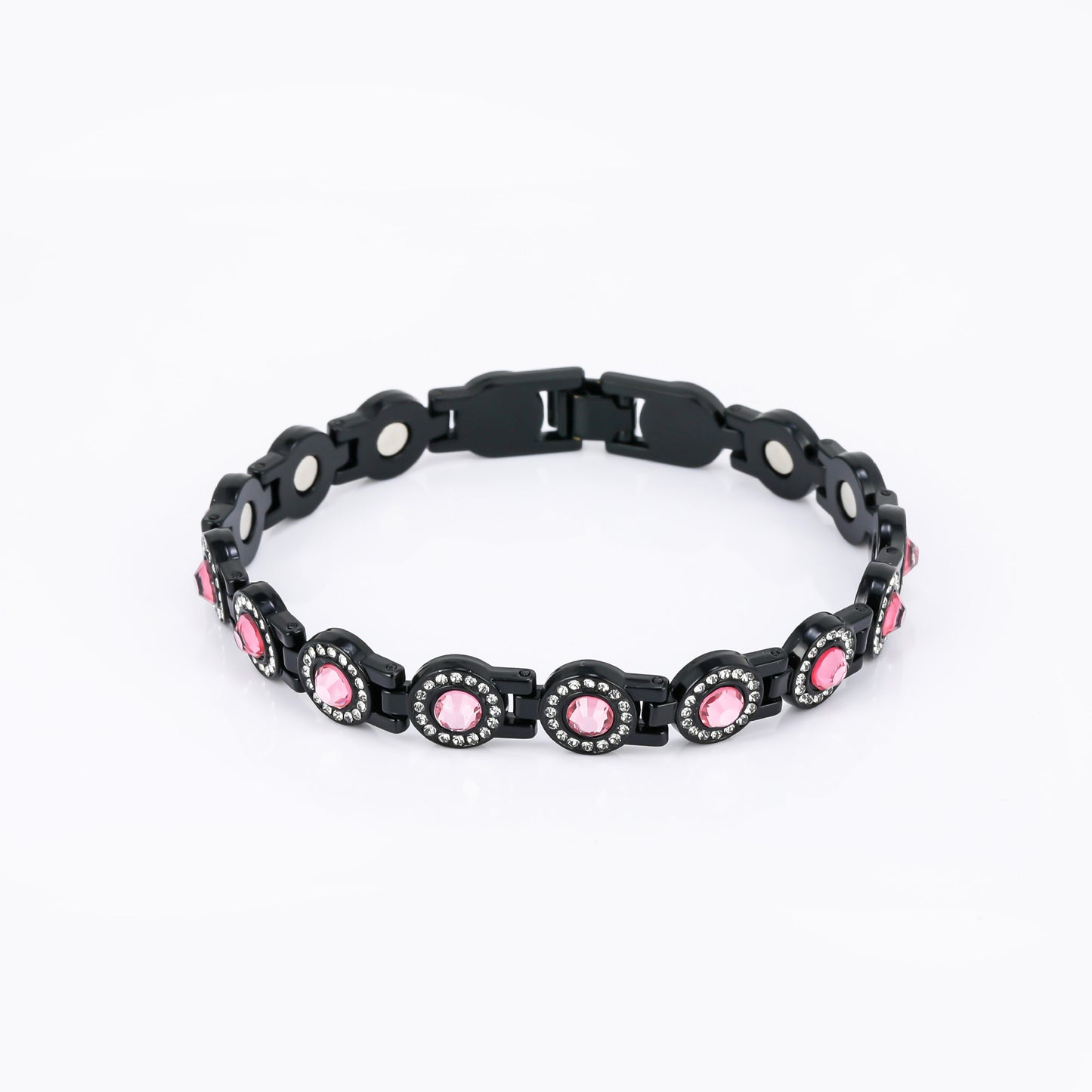 Women's Round Full Diamond Magnet Fashion Single Bracelet