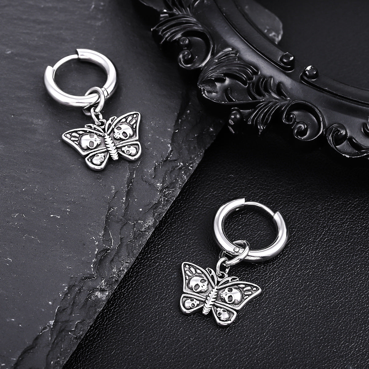 Women's & Men's Steel No Fading Fashion Butterfly Eardrops High Earrings