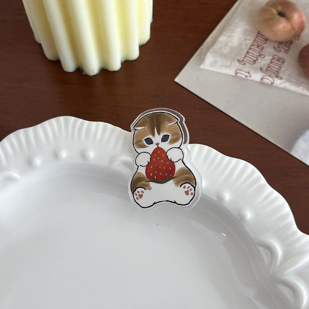 Brooch Kitten Cute Cartoon Pin Acrylic Brooches