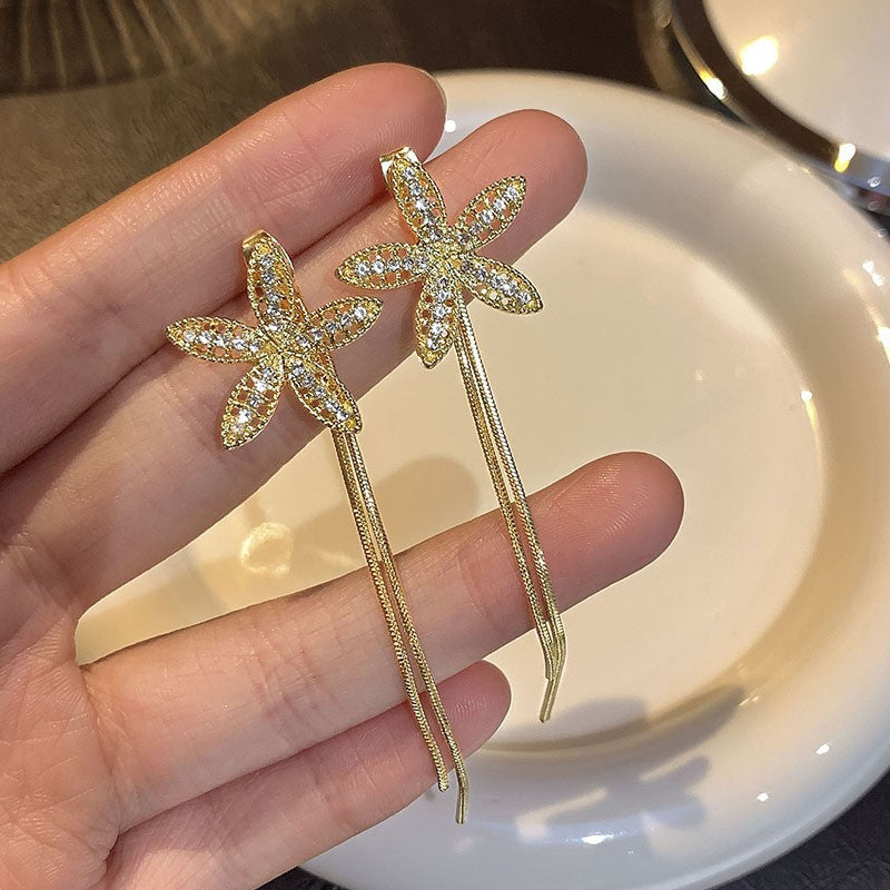 Luxury Fashion Versatile Elegant High-grade Sweet Cool Personality Earrings