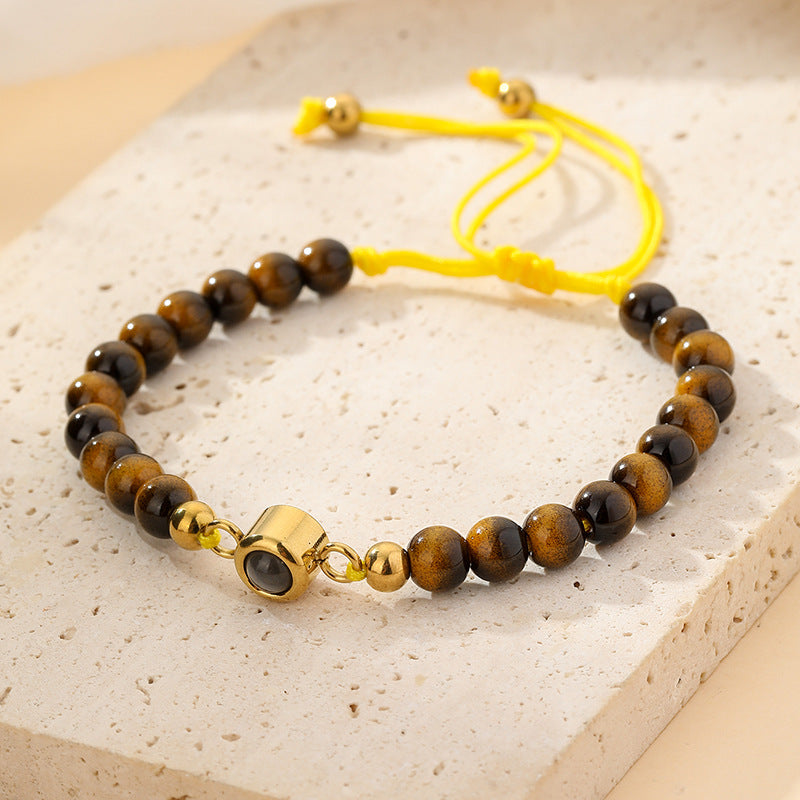 Natural Tigereye Projection Adjustable Confession Vintage Bracelet