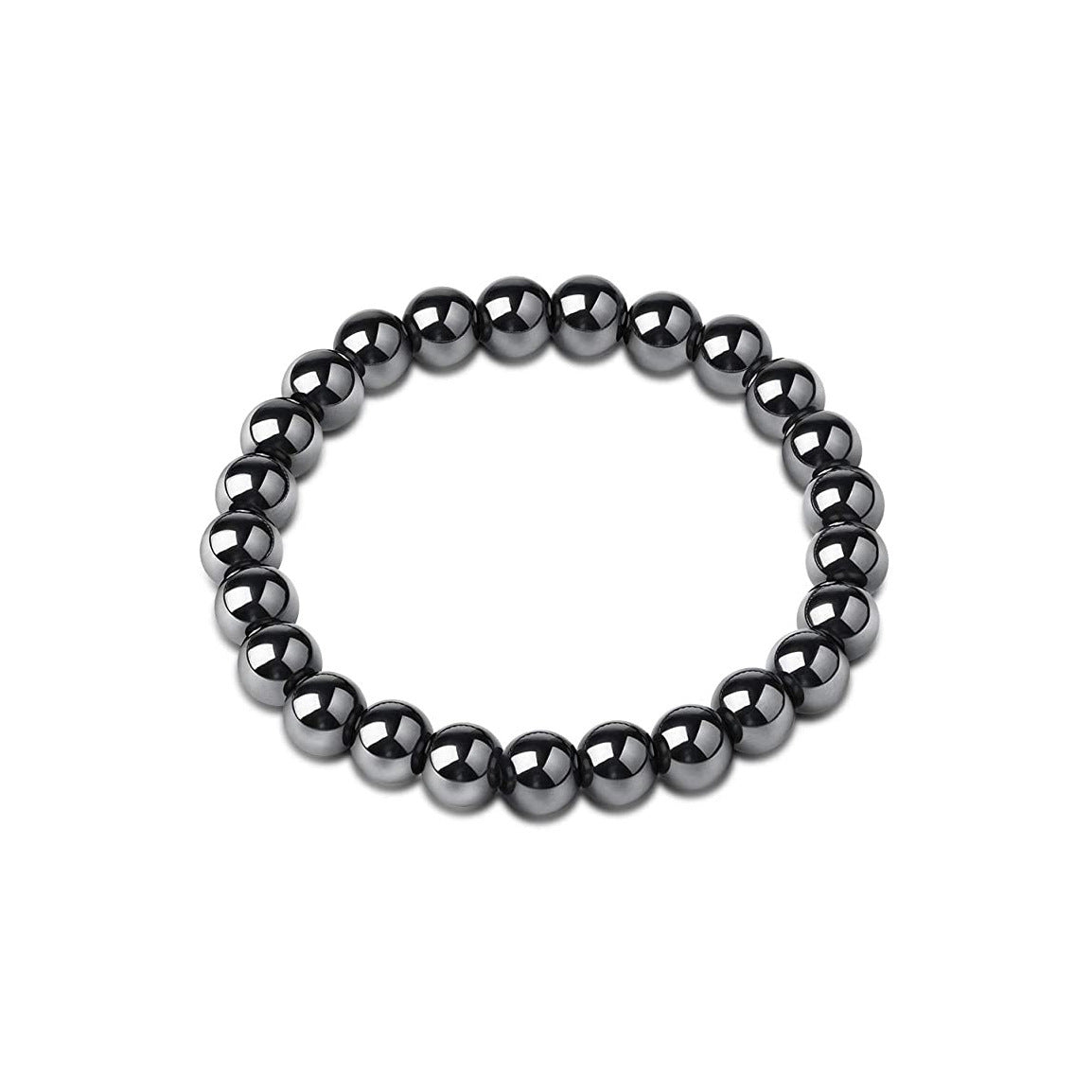 Women's & Men's Obsidian Magnet Yoga String Beads Elastic Bracelet
