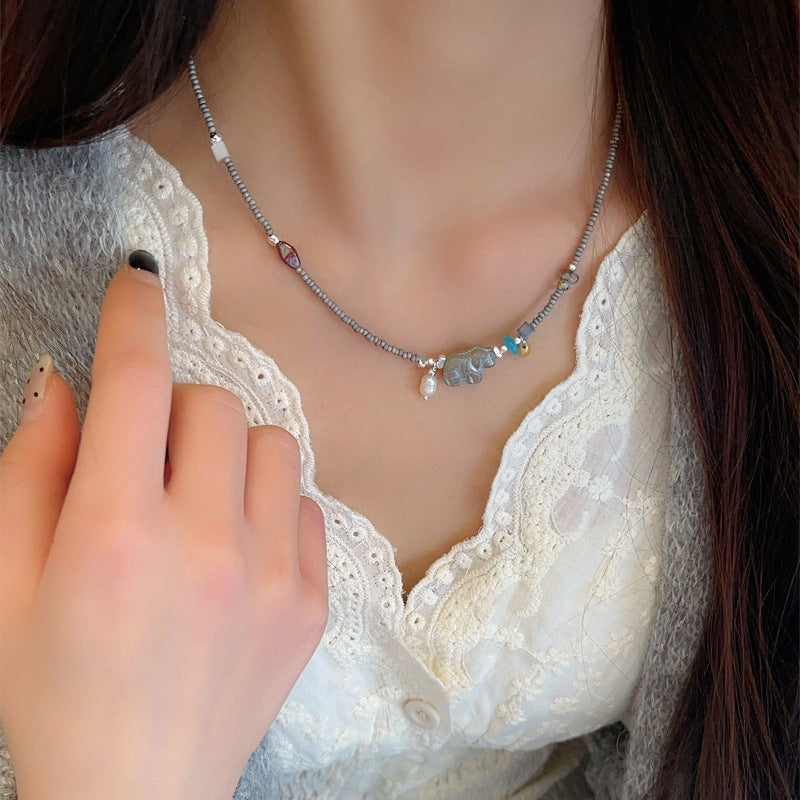 Beads Cold Fresh Retro Healing Clavicle Necklaces
