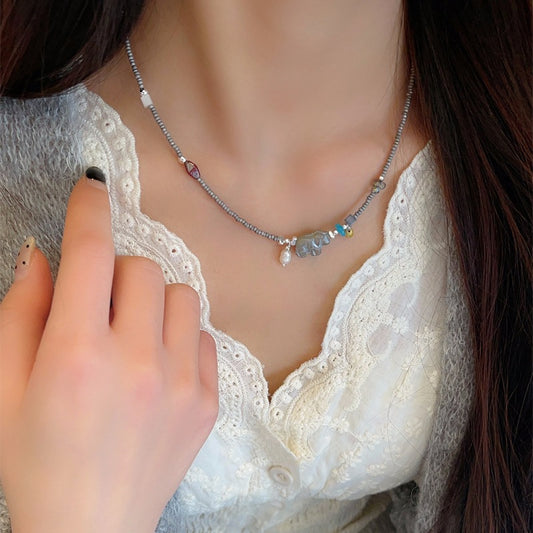 Beads Cold Fresh Retro Healing Clavicle Necklaces