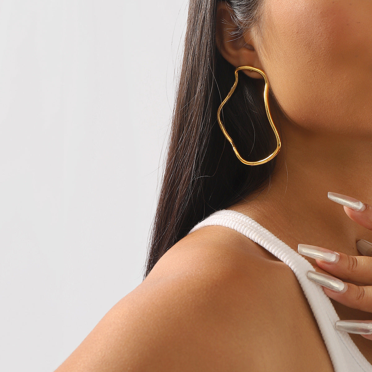 Retro Aloofness Style Geometric Irregular Fashion Earrings