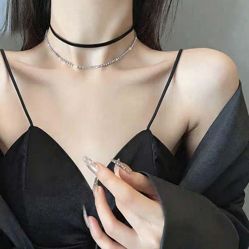 Twin Cross Clavicle Chain Female Design High-grade Necklaces