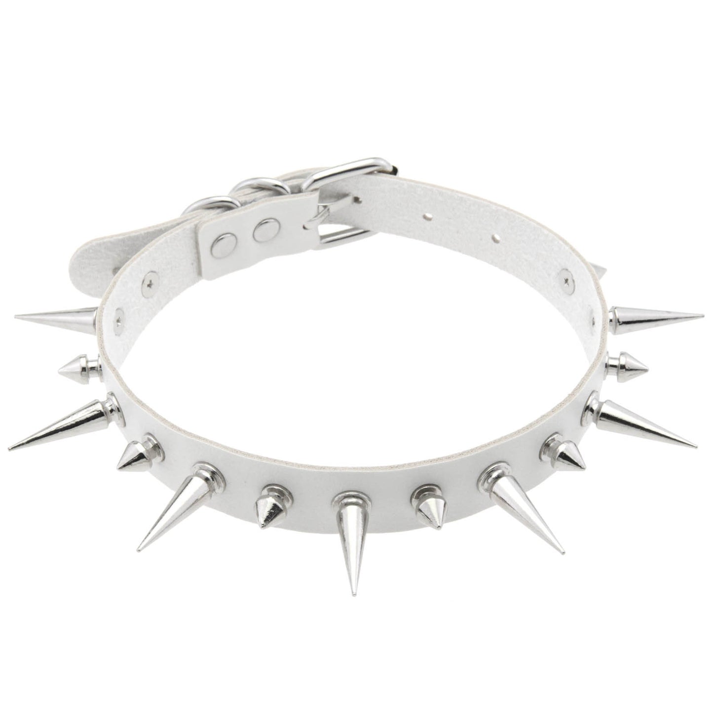 Style Punk Leather Nail Neckband Clavicle Necklaces