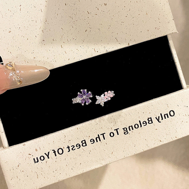 Women's The Debris Small Artistic Design Sweet Index Rings