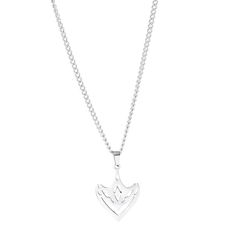 Women's & Men's Fashion Mask Titanium Steel Two-dimensional Original God Surrounding The Pendants