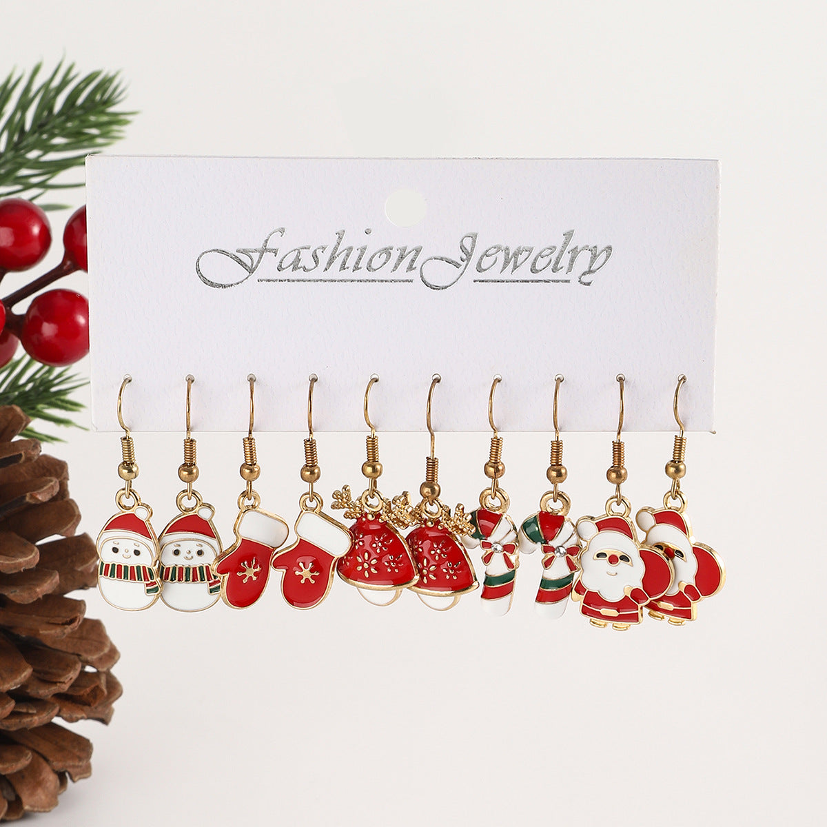 Christmas Suit Creative Design Santa Claus Earrings