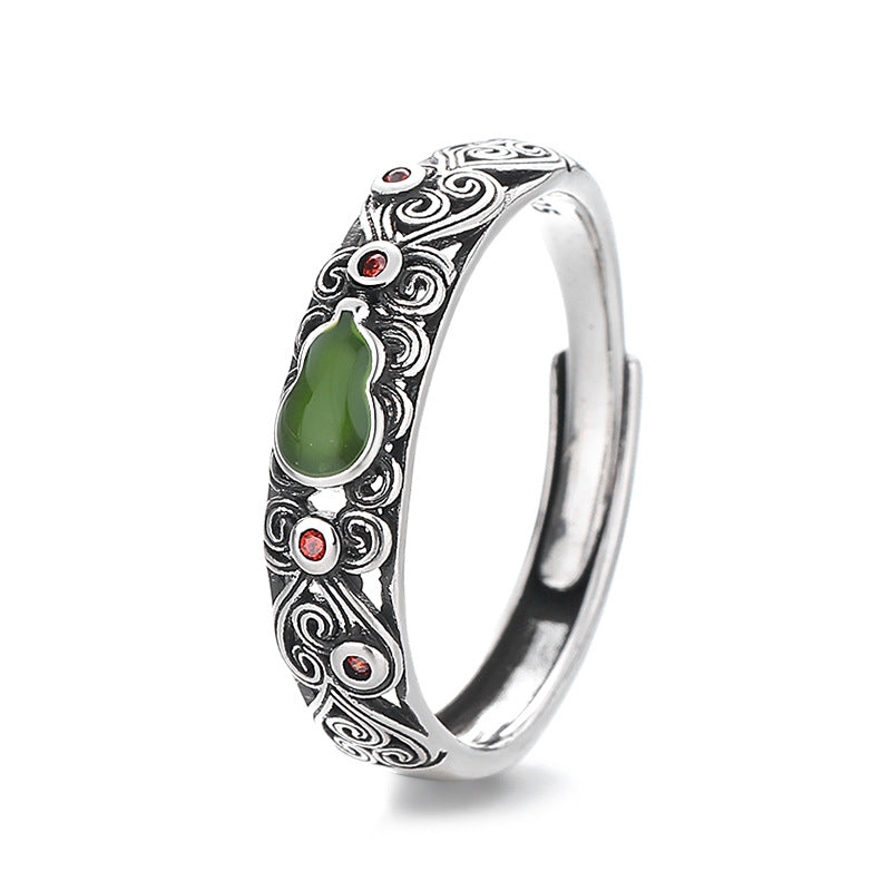 Women's Fu Lu Gourd Simple Pattern Hollow Ring