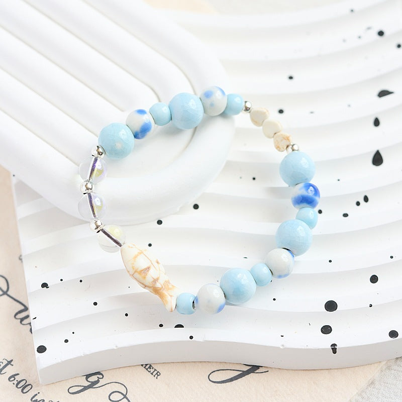 Ceramic Color Porcelain Rose Beads Jewelry Bracelets