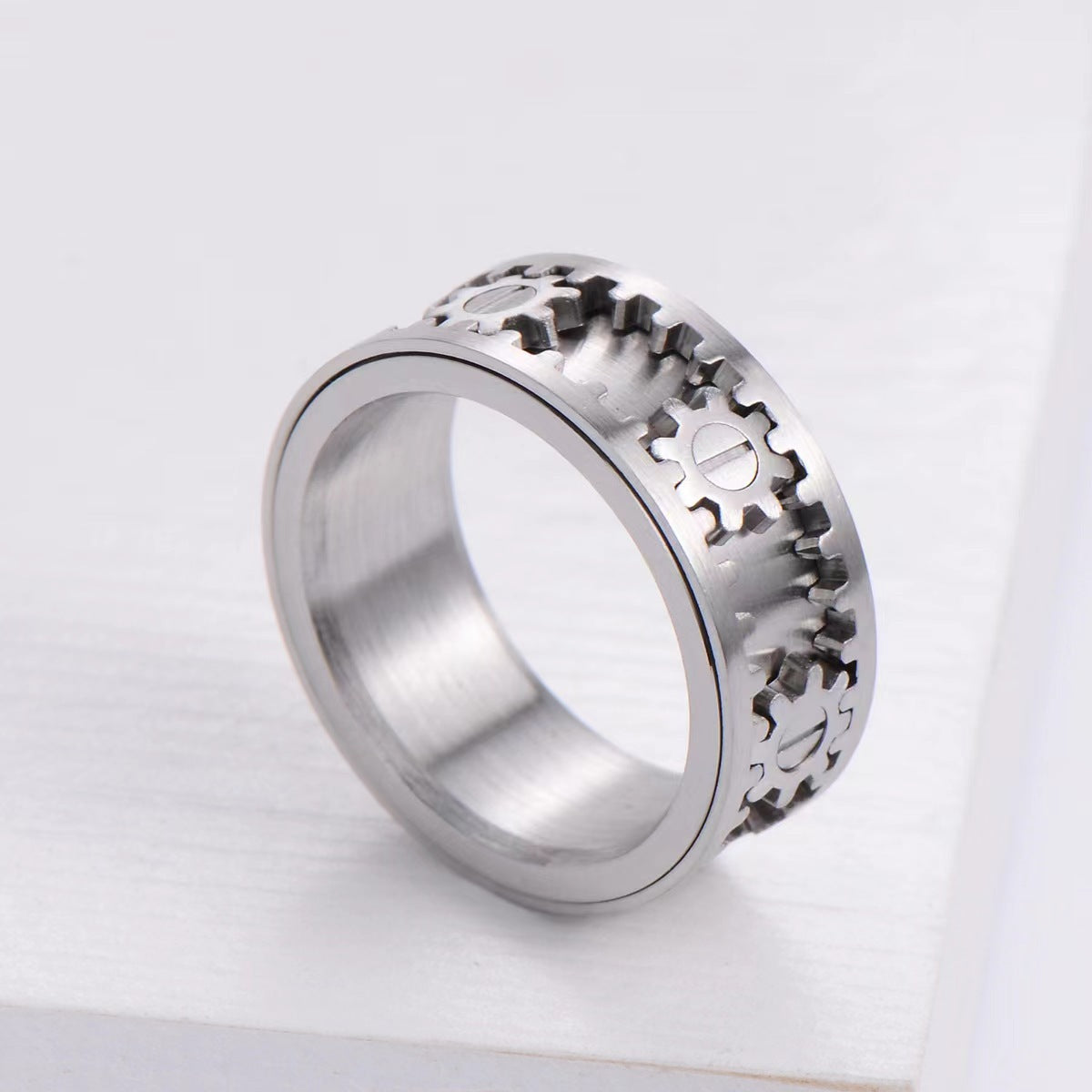 Women's & Men's Ka Creative Good Luck Comes Stainless Rings