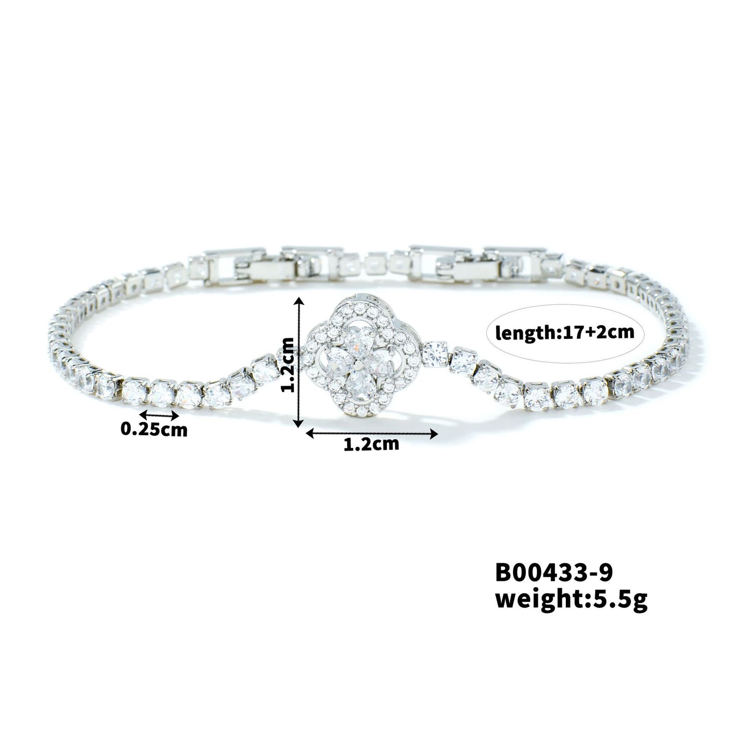 Zircon Clover Female Sweet High Sense Bracelets