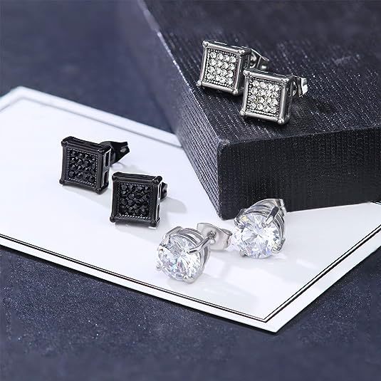 Women's & Men's Titanium Steel Ear Rhinestone Niche High-grade Earrings