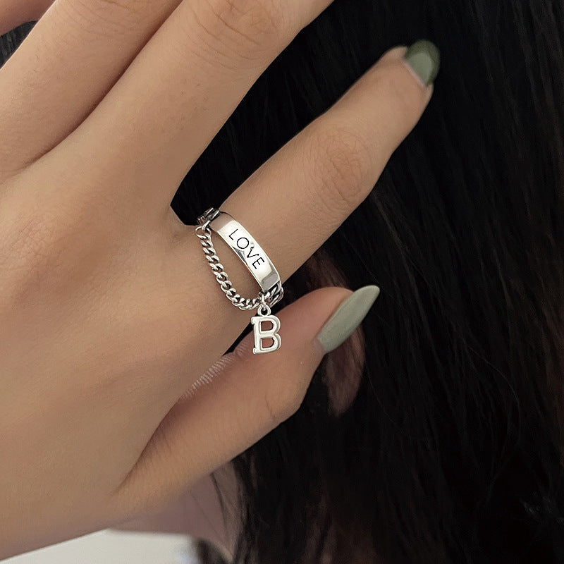 Female Retro Fashion Geometry Pattern Wave Rings