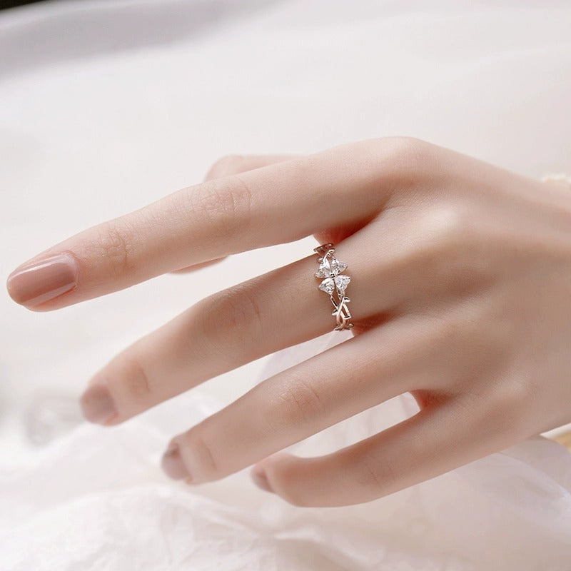 Women's Pure Sier Fashion Personal Korean Style Ring