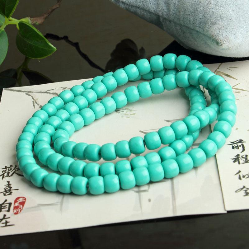 High Porcelain Turquoise Explosion Flower Round Beads Bead Glaze Bracelets