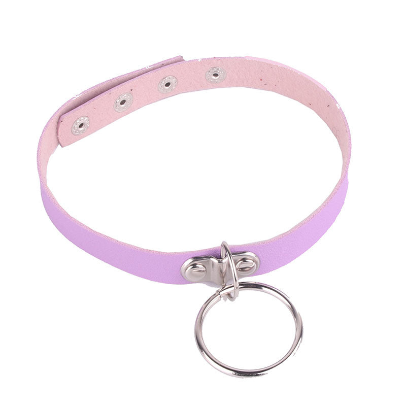 Little Devil Metal Fashion Soft Leather Collar