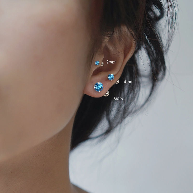 Zircon Ear Bone Mini Fashion Design Sleeping Earrings