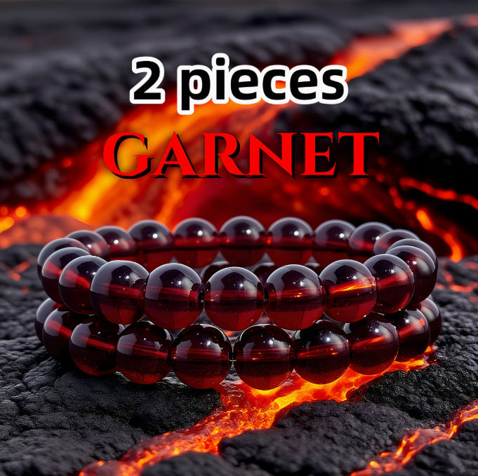 Garnet Simple Couple Gilt Small Gift Lucky Beads National Bracelet