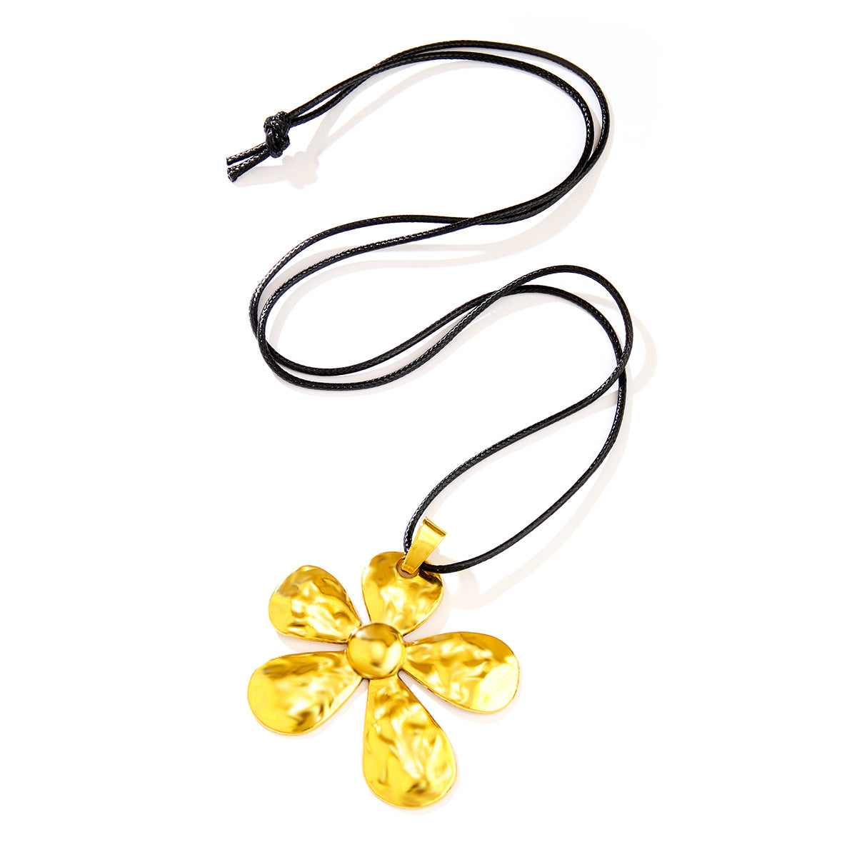 Niche Liquid Flower Simple Metallic Fashion Necklaces