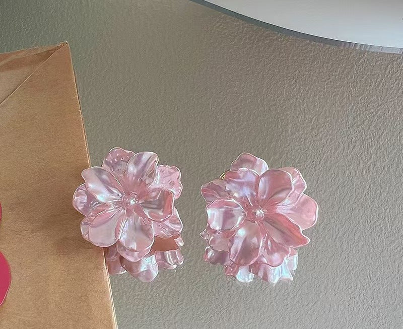 Special Offer White Flower Trendy Niche Stud Earrings