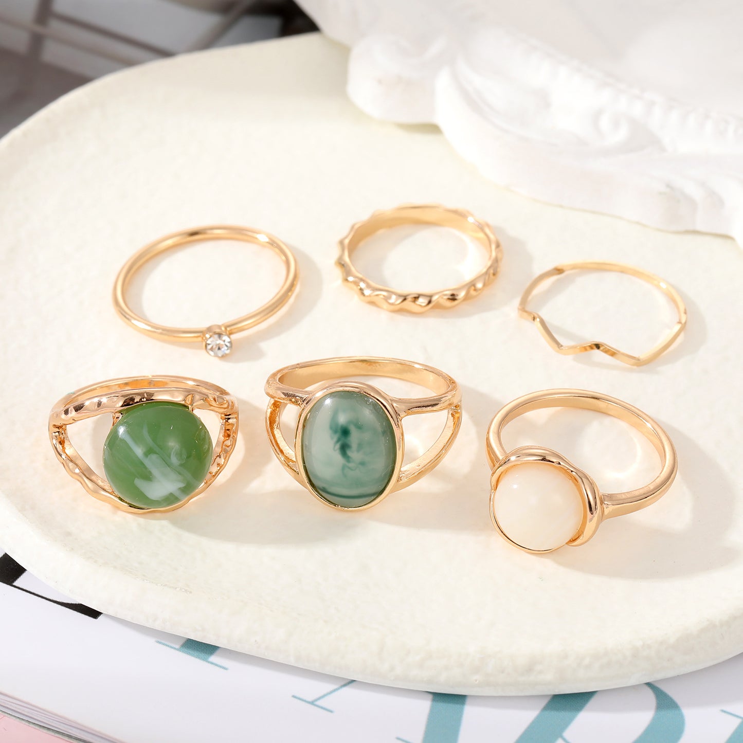 Women's Retro Turquoise Gemstone For Minority Light Ring