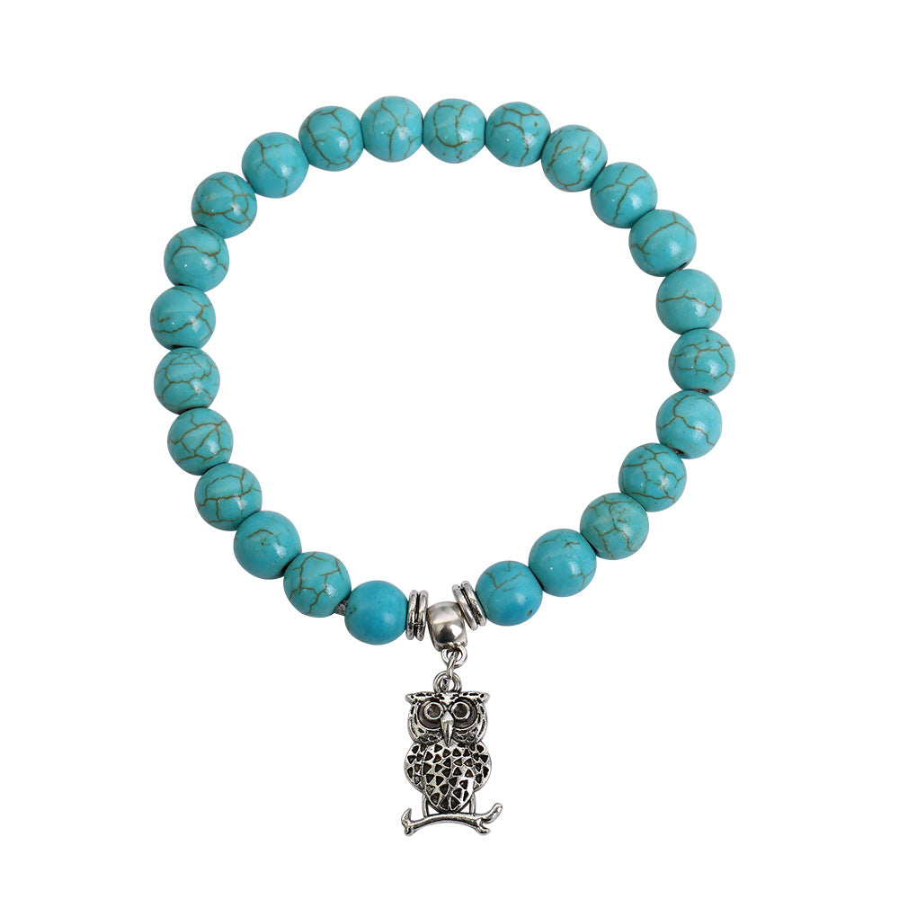 Turquoise Seahorse Starfish Turtle Owl Lucky Bracelet