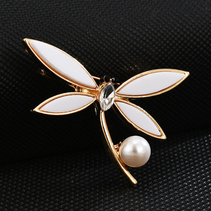 White Rabbit Note Rose Clothes Pin Brooches