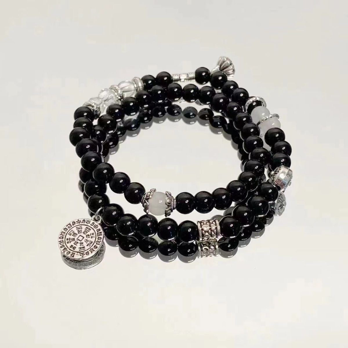 Women's Niche Style Chinese Black Stacked With Bracelets