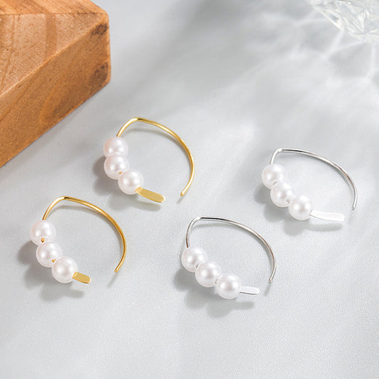 Exquisite Small Pearl Female Simple Fashion High Sense Earrings