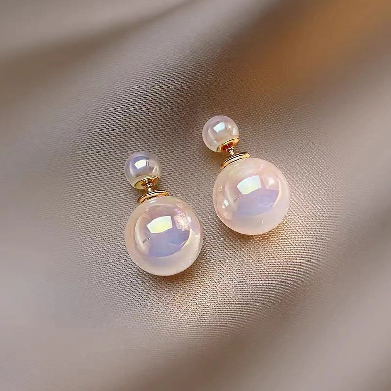 Sier Pearl Design Fashion Simple Style Earrings