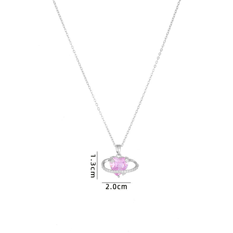 Design Personality Inlaid Zircon Love Accessories Necklaces