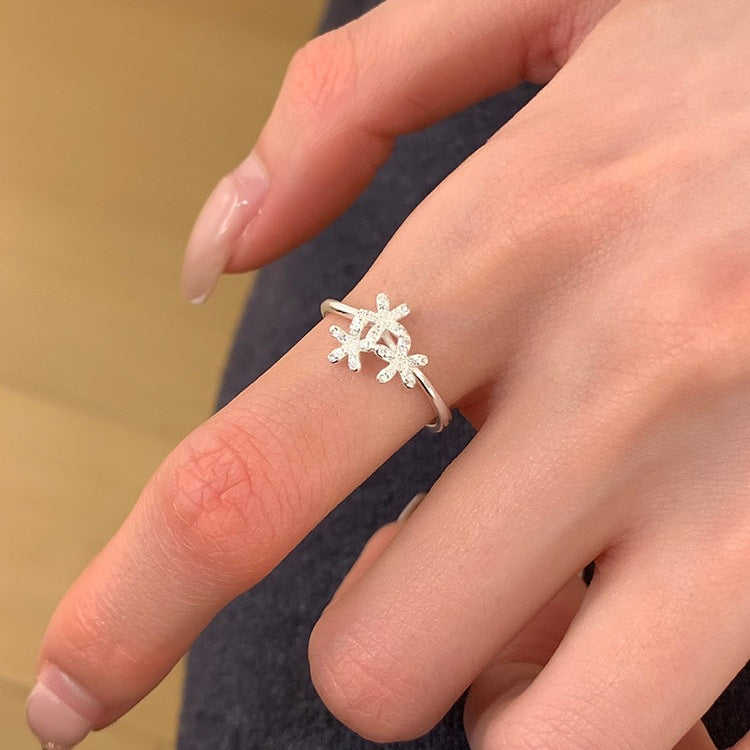 Women's Fashion Twin Elegant Open Style Index Ring