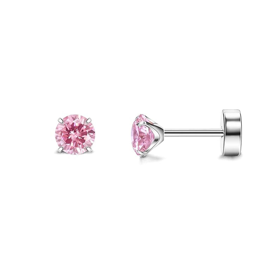Super Flash Stainless Steel Zircon Advanced Sense Stud Earrings
