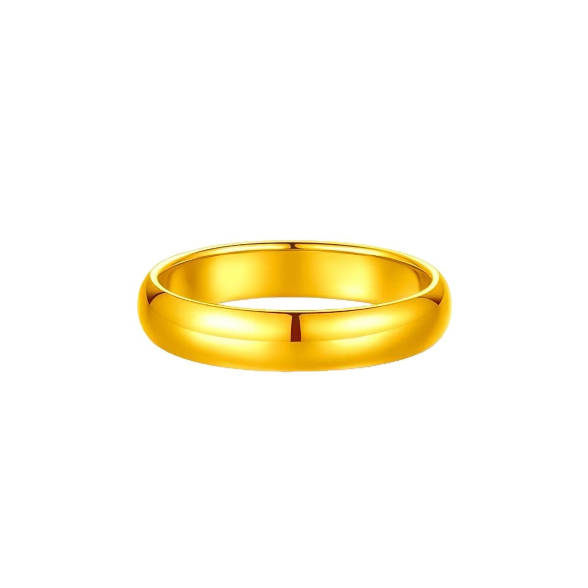 High-grade Loach Back Bright Surface Simple Titanium Steel Couple Can't Ring