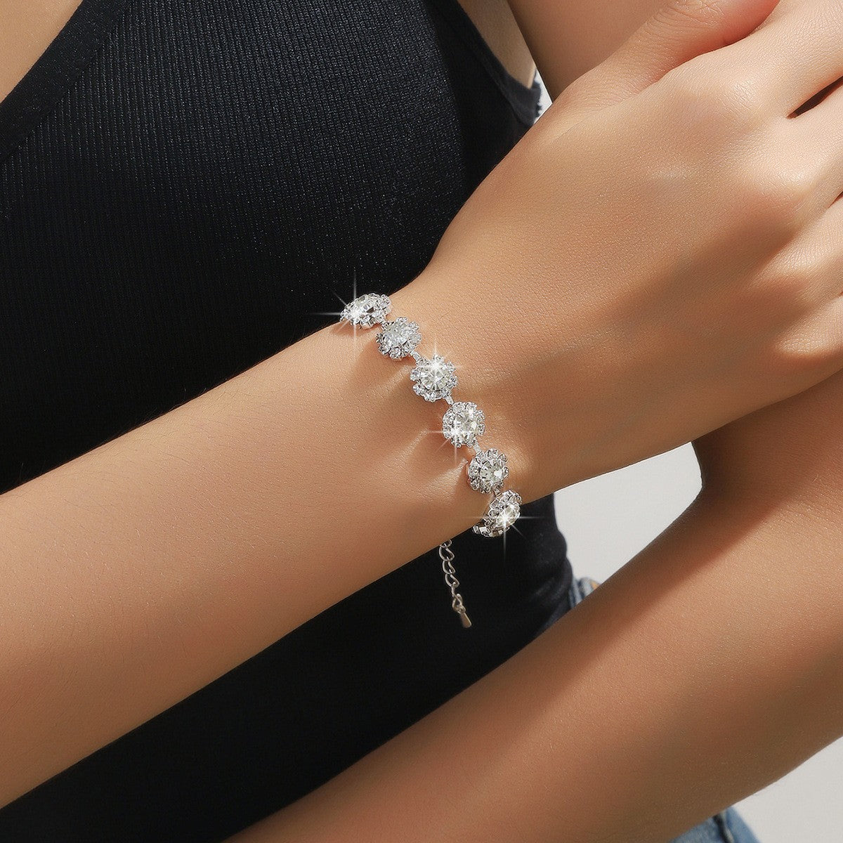 Fashion Water Drop Diamond Full Bride Necklaces