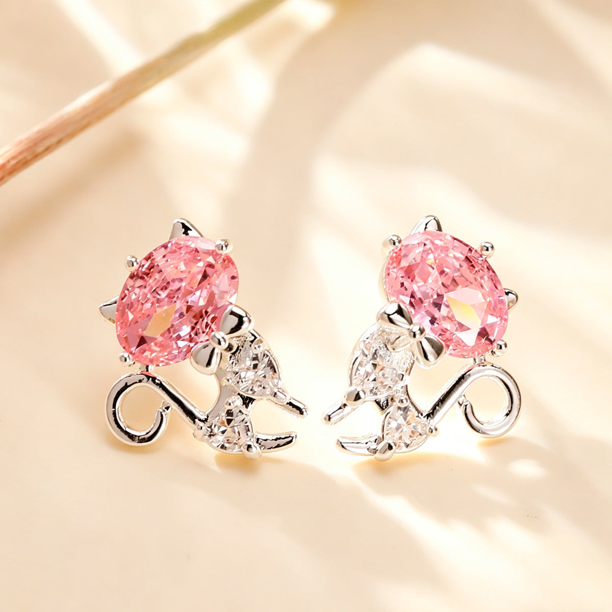 Summer Colorful Millennium Rose Cut Zircon Light Luxury Earrings