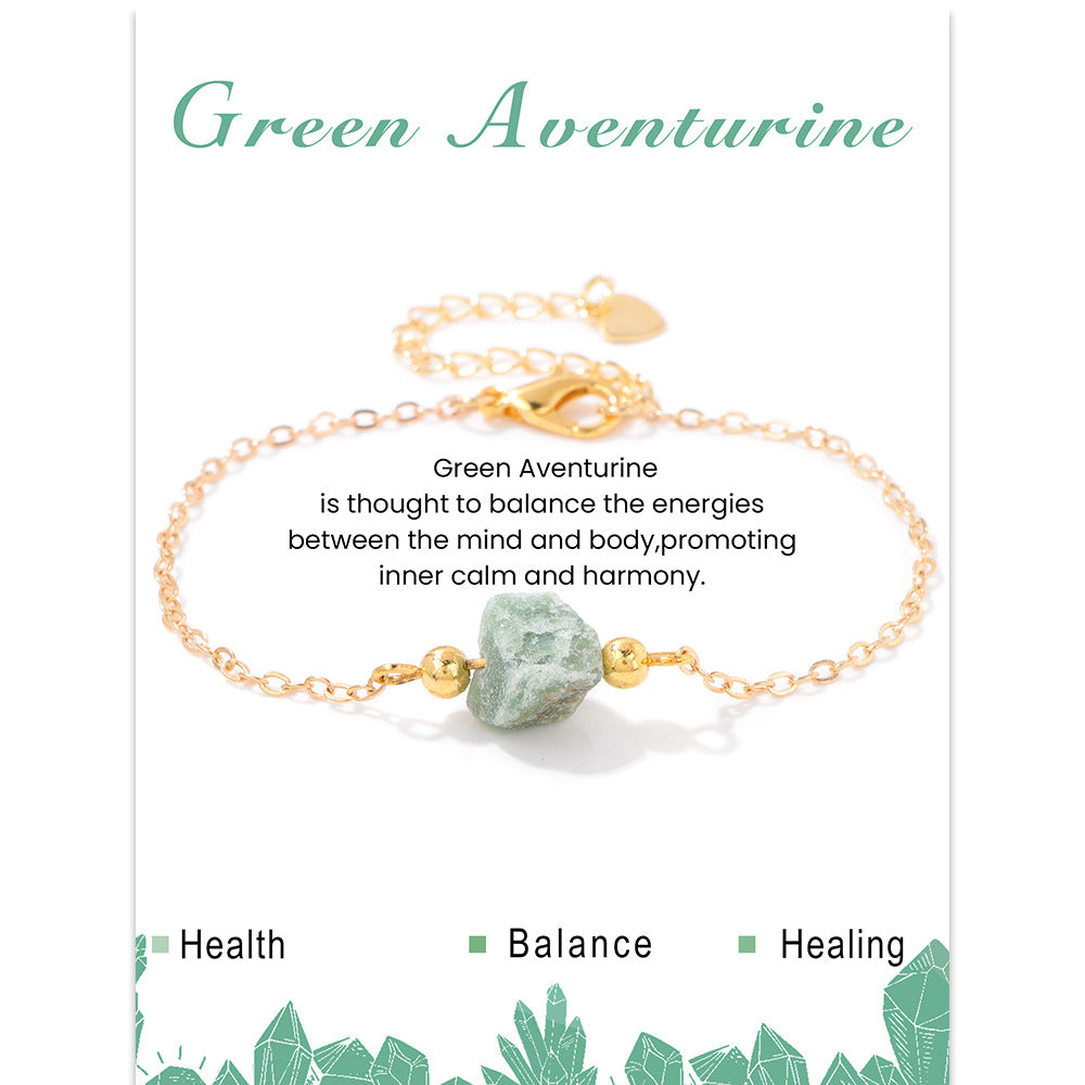 Natural Irregular Rough Stone Beads Chain Bridesmaid Proposal Bracelet