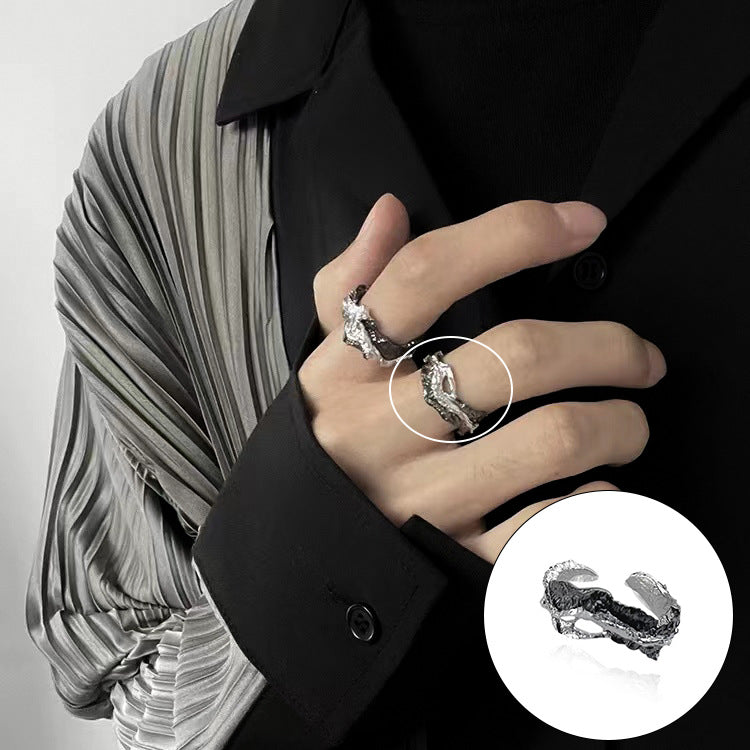 Men's Ashes Series Fashion Retro Aloofness Style High Sense Rings