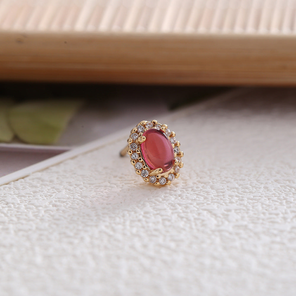 Zircon Imitation Pearl High Sense Simple Stylish Earrings