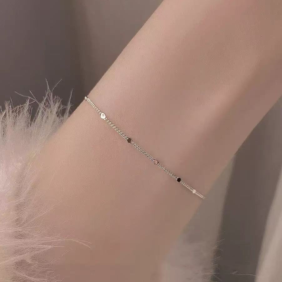 Women's Sier-plated Chain For Niche Design Girlfriend Bracelet