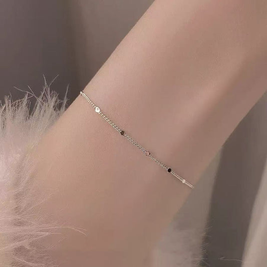 Women's Sier-plated Chain For Niche Design Girlfriend Bracelet