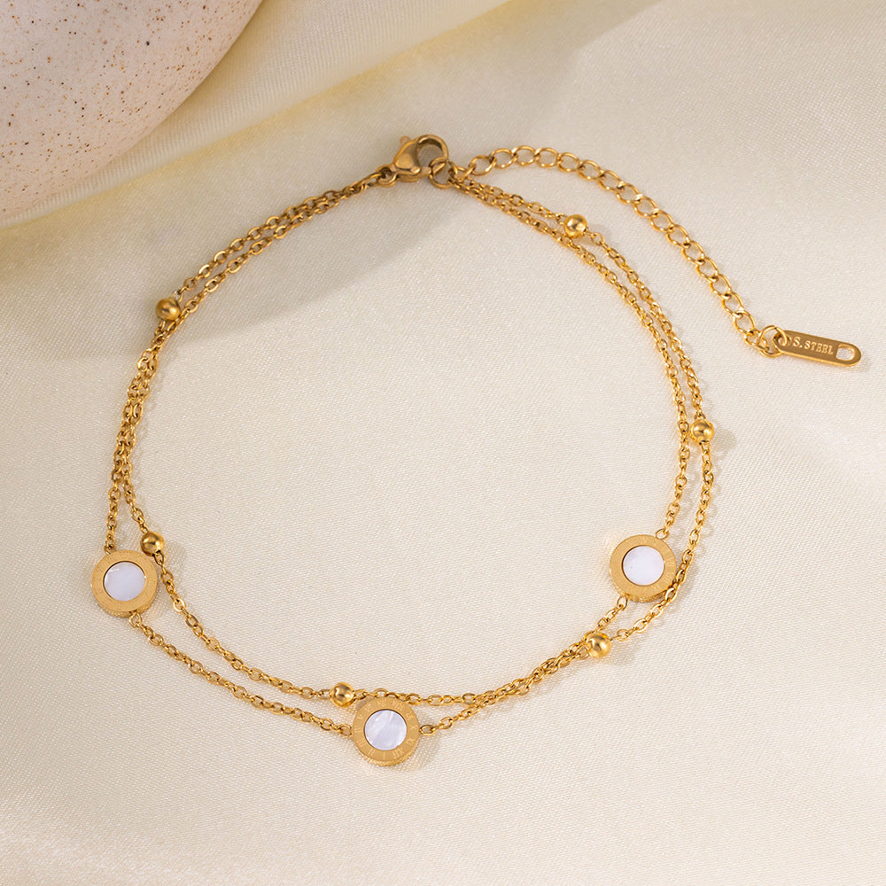 Women's Steel High-grade Gold Does Not Fade Anklets