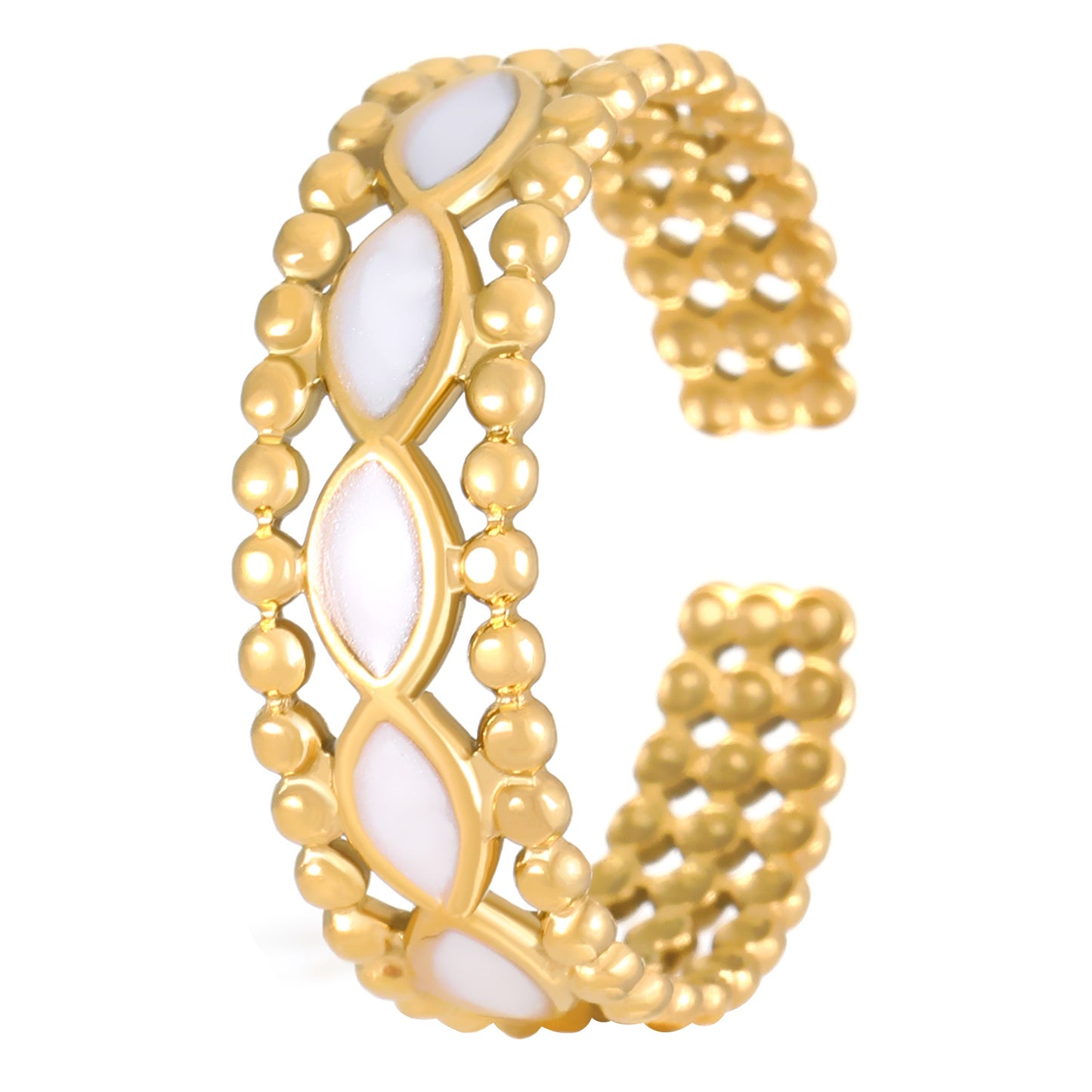 Women's Dripping Open Fashionable Gold-plated Irregular Stainless Rings