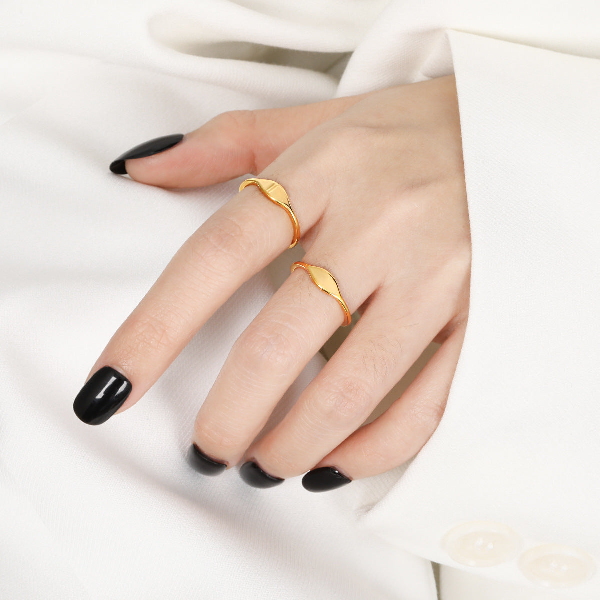 Female Fashion Personality Twin Style Index Rings