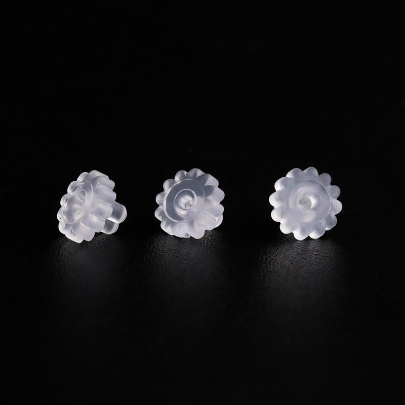 Plastic Auricular Needle Flat Ear Transparent Stud Earrings