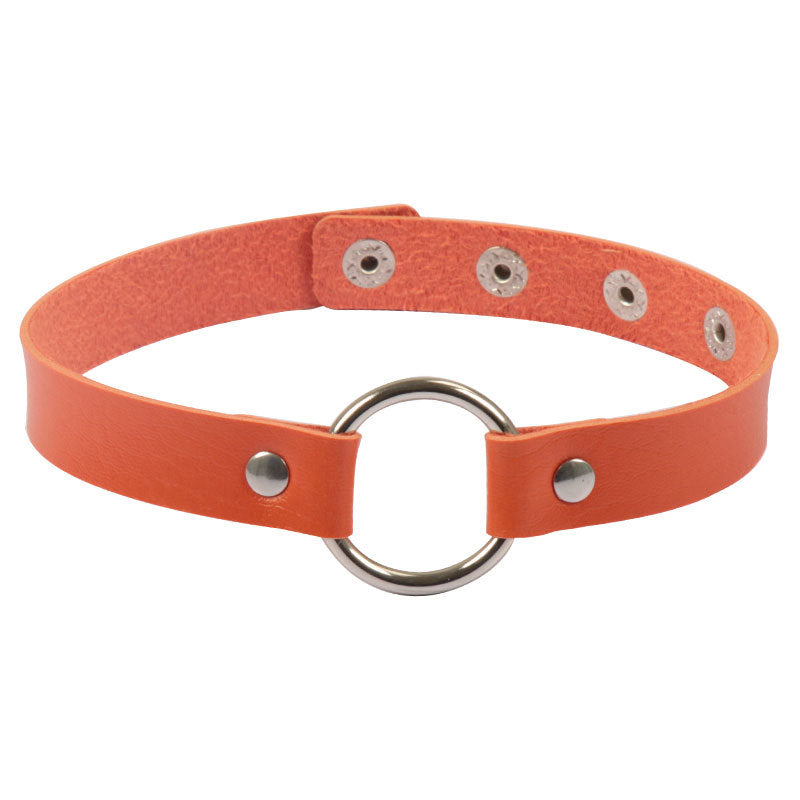 Rock Street Shooting Nightclub Leather Round Necklet Collar